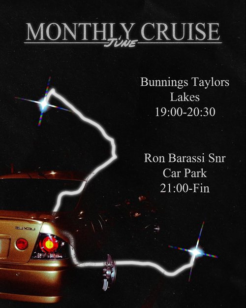June Monthly Cruise — car meet in Melbourne, VIC on Saturday 28 June 2025