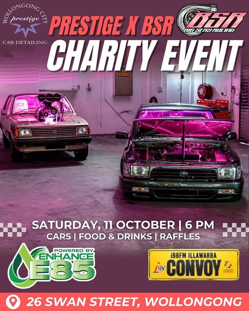 Prestige X BSR Charity Event — car meet in Wollongong, NSW on Saturday 11 October 2025