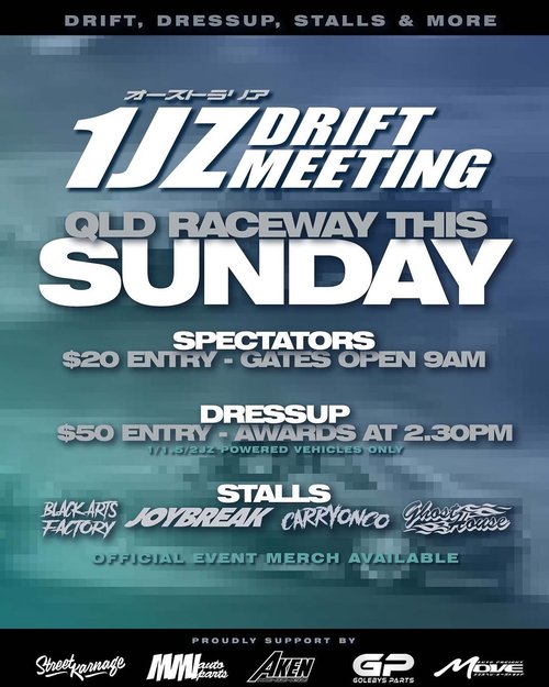 1JZ Drift Meeting — car meet in Brisbane, QLD on Sunday 24 August 2025