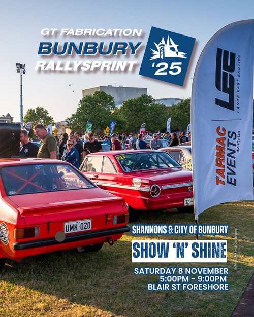 Shannons & City of Bunbury Show 'N' Shine — car meet in Bunbury, WA on Saturday 8 November 2025