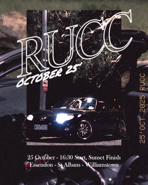 RUCC October 25 Cruise — car meet in Melbourne, VIC on Saturday 25 October 2025