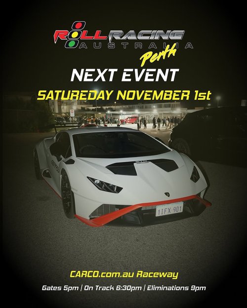 Roll Racing Next Event — spectator event in Perth, WA on Saturday 1 November 2025