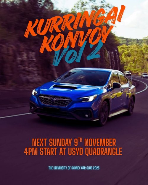 Kurringai Konvoy Vol 2 — car meet in Sydney, NSW on Sunday 9 November 2025