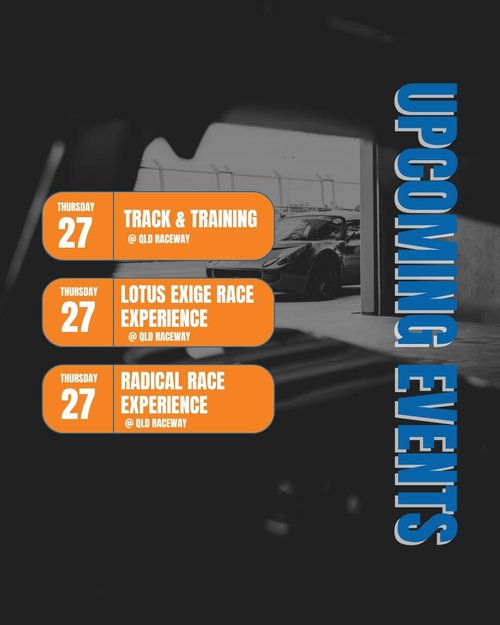 Track & Training, Lotus Exige & Radical Race Experience — track day in Brisbane, QLD on Thursday 27 November 2025