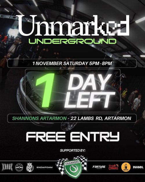 Unmarked Underground IV — car meet in Sydney, NSW on Saturday 1 November 2025