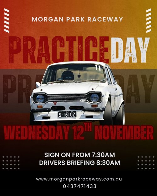 Practice Day — track day in Toowoomba, QLD on Wednesday 12 November 2025