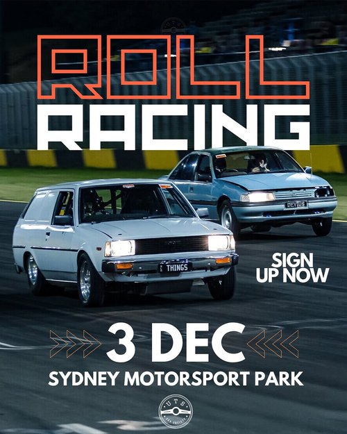 Roll Racing — track day in Sydney, NSW on Wednesday 3 December 2025