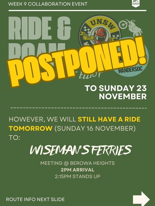 Ride to Wisemans Ferries — car meet in Sydney, NSW on Sunday 16 November 2025
