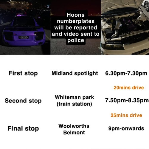 Monday Night Cruise — car meet in Perth, WA on Monday 17 November 2025