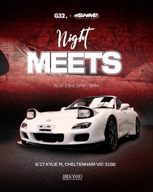 Night Meets — car meet in Melbourne, VIC on Sunday 23 November 2025