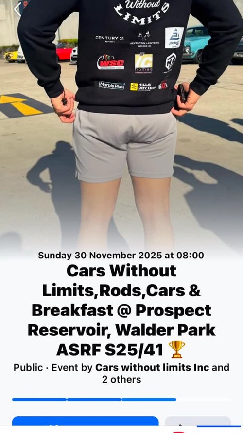 Cars Without Limits, Rods, Cars & Breakfast — car meet in Perth, WA on Sunday 30 November 2025