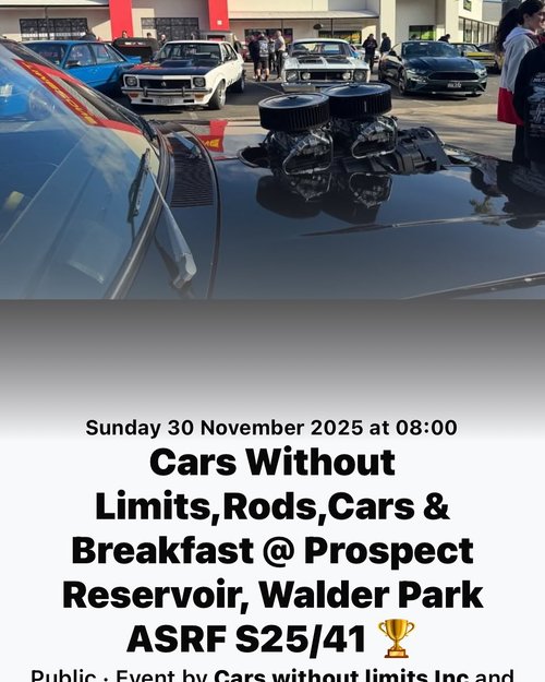 Cars Without Limits, Rods, Cars & Breakfast — car meet in Perth, WA on Sunday 30 November 2025