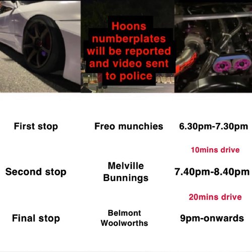 Monday Meet Cruise — car meet in Perth, WA on Monday 24 November 2025