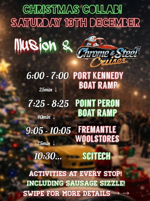 Christmas Collab! — car meet in Perth, WA on Saturday 13 December 2025
