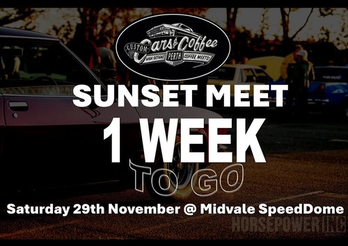 Custom Cars & Coffee – SUNSET MEET! — car meet in Perth, WA on Saturday 29 November 2025