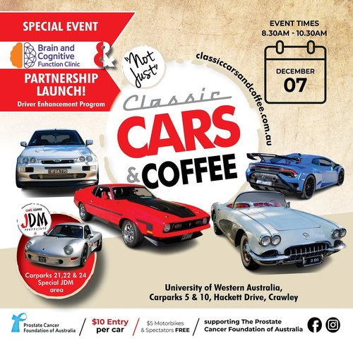 Classic Cars & Coffee - Partnership Launch — car meet in Perth, WA on Sunday 7 December 2025