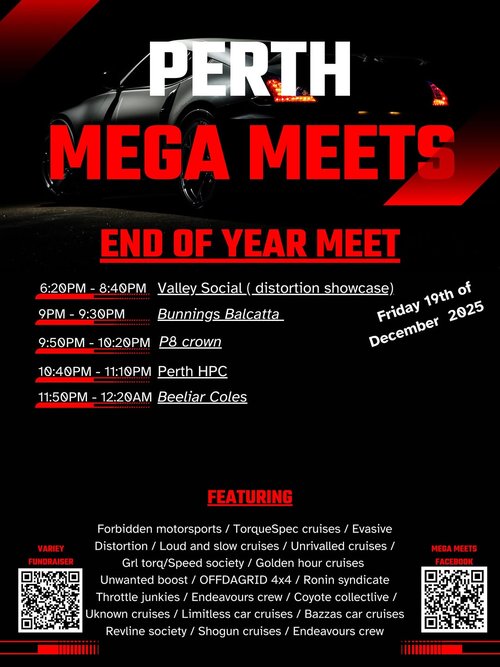 End of Year Meet — car meet in Perth, WA on Friday 19 December 2025