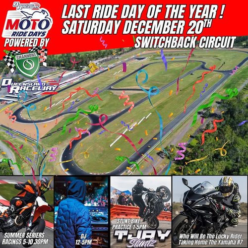 Last Ride Day of the Year — track day in Brisbane, QLD on Saturday 20 December 2025