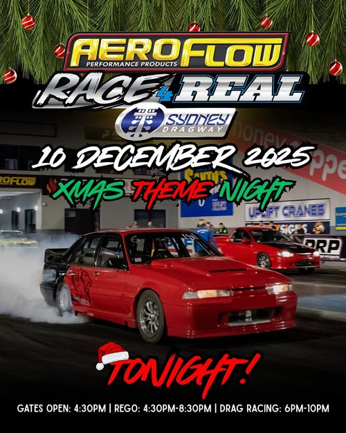 Aeroflow Race 4 Real Xmas Theme Night — car meet in Sydney, NSW on Wednesday 10 December 2025