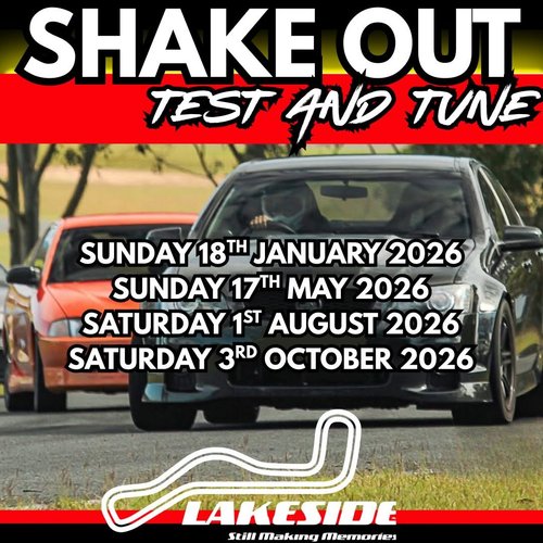 Shake Out Test and Tune — track day in Brisbane, QLD on Sunday 18 January 2026