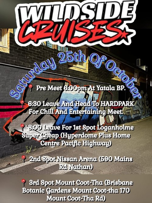 Wildside Cruises — car meet in Brisbane, QLD on Saturday 25 October 2025