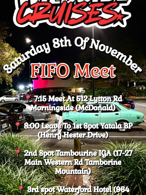 FIFO Meet — car meet in Brisbane, QLD on Saturday 8 November 2025