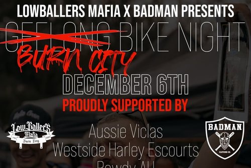 BURN CITY BIKE NIGHT – THE TAKEOVER — car meet in Melbourne, VIC on Saturday 6 December 2025