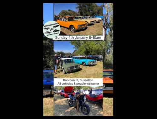 Busselton Cars & Coffee — Classic car meet in Perth, WA on Sunday 4 January 2026