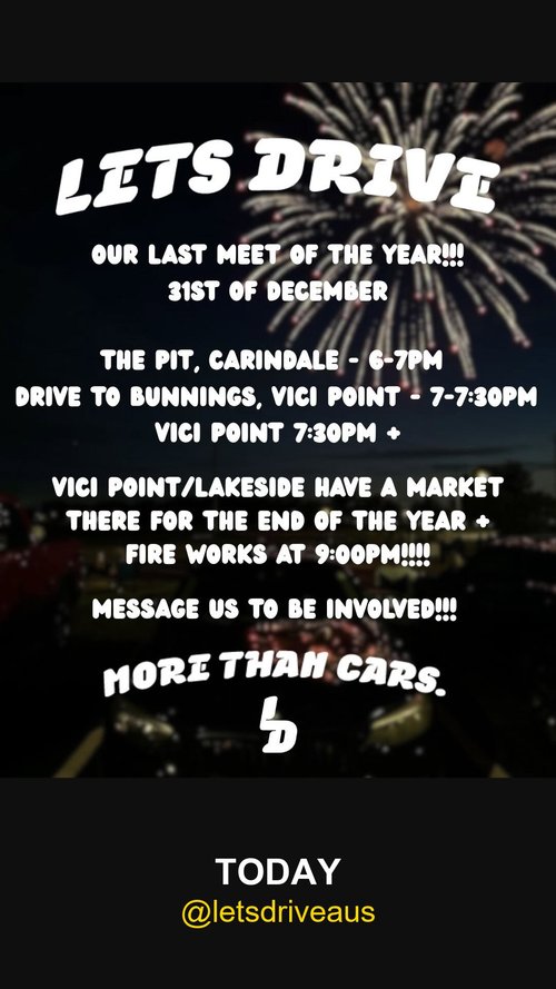 Our Last Meet of the Year — car meet in Brisbane, QLD on Wednesday 31 December 2025