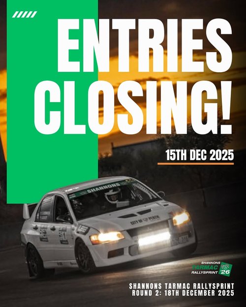Shannons Tarmac Rallysprint Round 2 — track day in Perth, WA on Thursday 18 December 2025