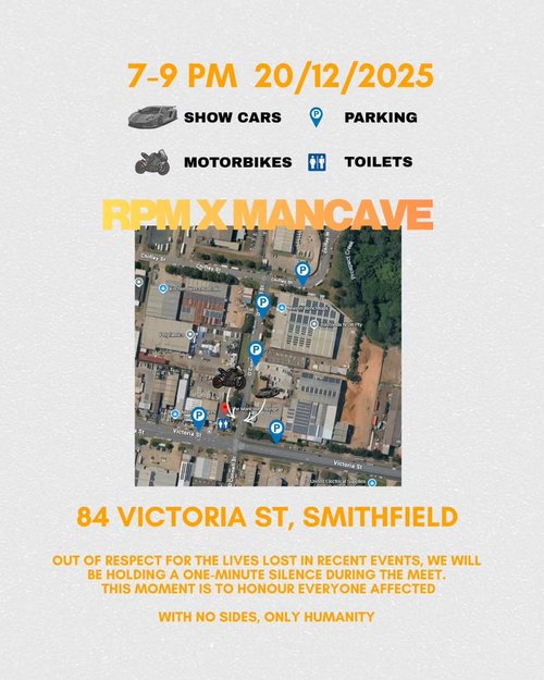 RPM X Mancave — car meet in Sydney, NSW on Saturday 20 December 2025