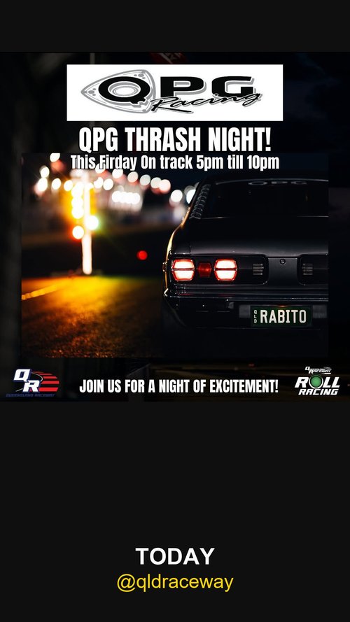 QPG Thrash Night — track day in Brisbane, QLD on Friday 19 December 2025