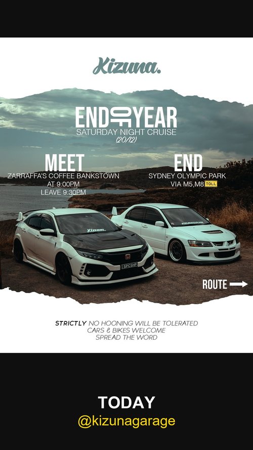 End of Year Saturday Night Cruise — car meet in Sydney, NSW on Saturday 20 December 2025