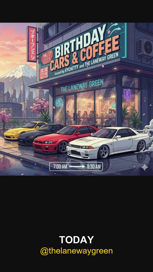 Birthday Cars & Coffee — car meet in Melbourne, VIC on Sunday 28 December 2025