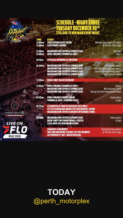 High Limit International: Perth - Night Three (Main Event) — spectator event in Perth, WA on Tuesday 30 December 2025