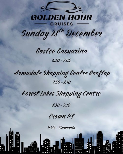 Surprise Sunday Night Cruise — car meet in Perth, WA on Sunday 28 December 2025