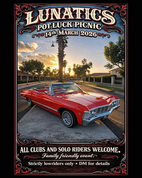 Lunatics Potluck Picnic — Stance/Classic car meet in Melbourne, VIC on Saturday 14 March 2026