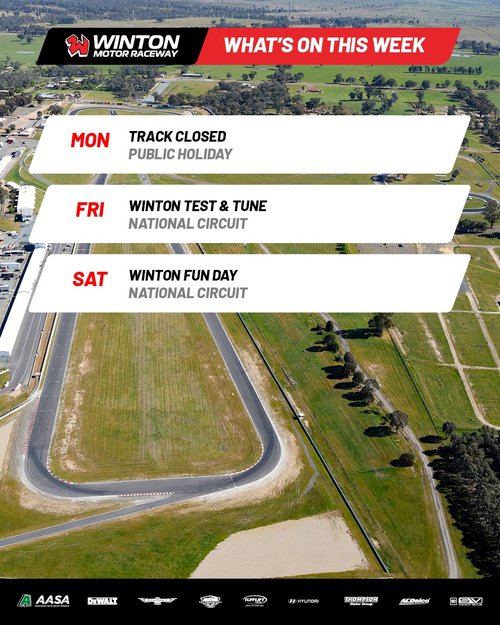 Winton This Week: Test & Tune and Fun Day — track day in Melbourne, VIC on Friday 30 January 2026
