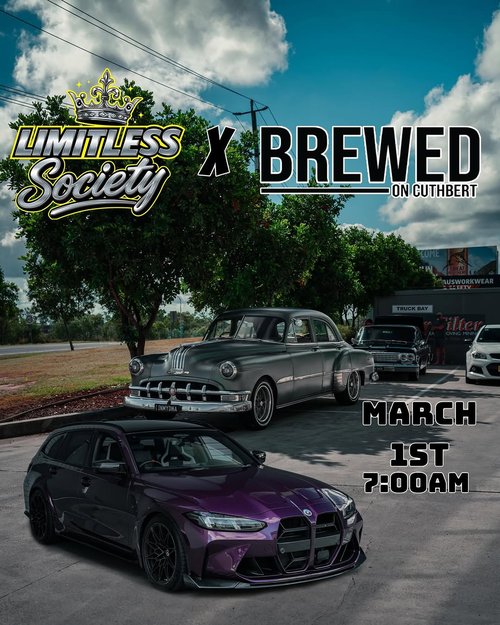 Limitless Society Cars & Coffee — car meet in Brisbane, QLD on Sunday 1 March 2026