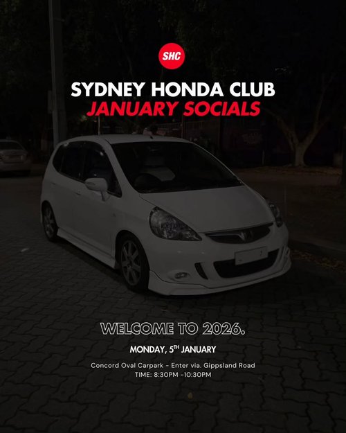 Sydney Honda Club January Socials — car meet in Sydney, NSW on Monday 5 January 2026