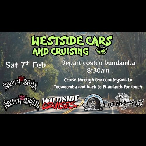 Westside Cars and Cruising — JDM/Muscle car meet in Brisbane, QLD on Saturday 7 February 2026