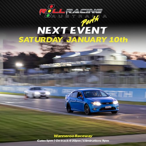 Roll Racing Perth — track day in Perth, WA on Saturday 10 January 2026