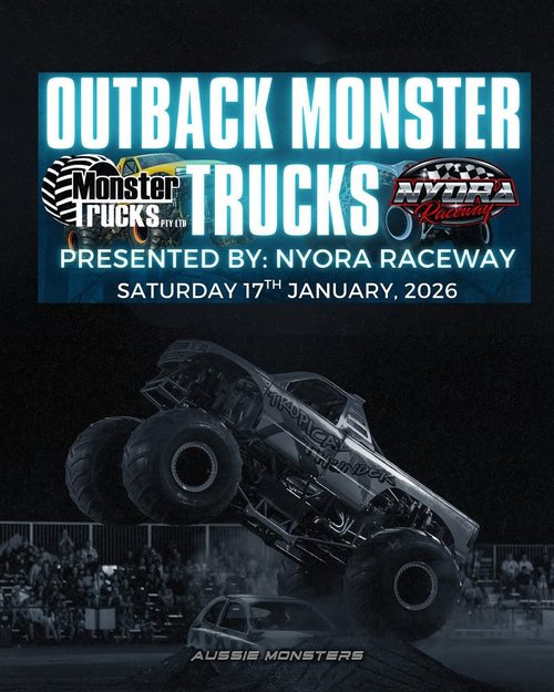 Outback Monster Trucks — spectator event in Melbourne, VIC on Saturday 17 January 2026