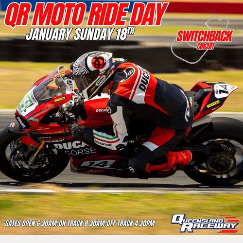 QR Moto Ride Day — track day in Brisbane, QLD on Sunday 18 January 2026