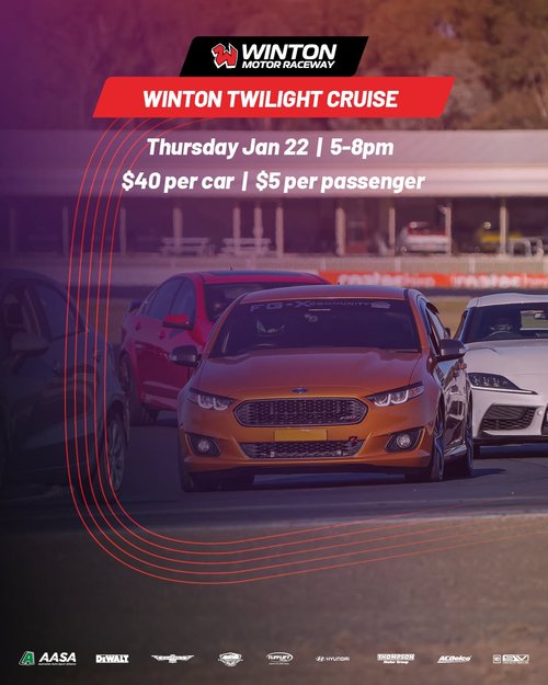Winton Twilight Cruise — track day in Melbourne, VIC on Thursday 22 January 2026