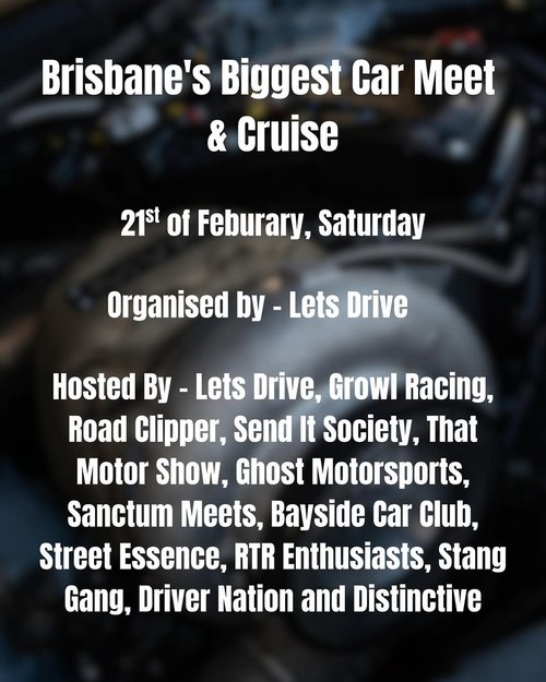 Brisbane's Biggest Car Meet & Cruise — car meet in Gold Coast, QLD on Saturday 21 February 2026