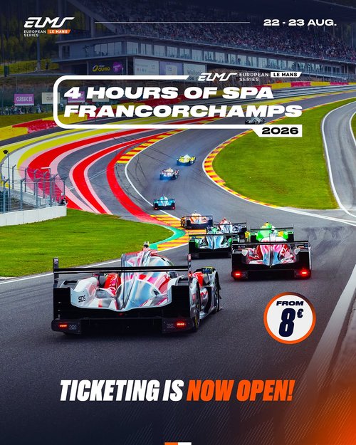 4 Hours of Spa Francorchamps — Euro spectator event in International on Saturday 22 August 2026