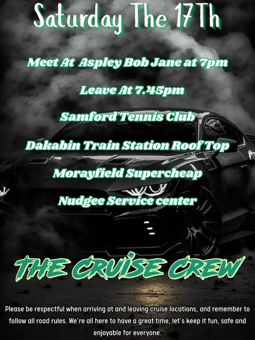 Saturday The 17th Cruise — JDM car meet in Brisbane, QLD on Saturday 17 January 2026