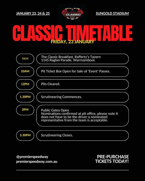 53rd Flying Horse Grand Annual Sprintcar Classic — Muscle spectator event in Melbourne, VIC on Friday 23 January 2026