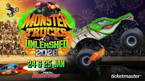 Monster Trucks Unleashed 2026 — spectator event in Perth, WA on Saturday 24 January 2026